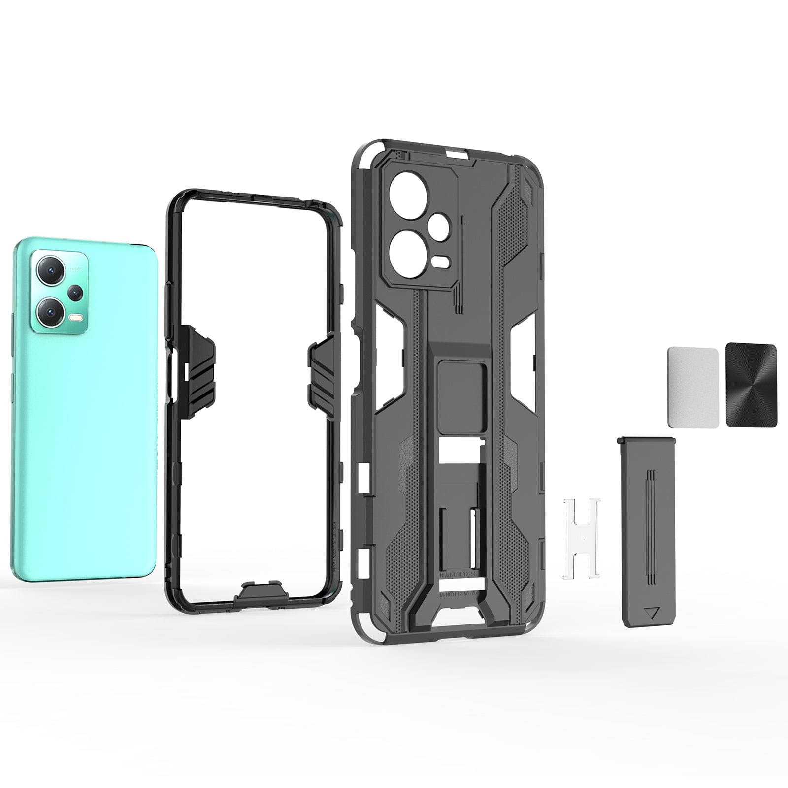 Anti-fall Phone Cover For Xiaomi Redmi Note 12 5G (India) Poco X5 5G Hard PC Soft TPU Protective Phone Case Kickstand Anti-fall Phone Cover For Xiaomi Redmi Note 12 5G (India) Poco X5 5G Hard PC Soft TPU Protective Phone Case Kickstand